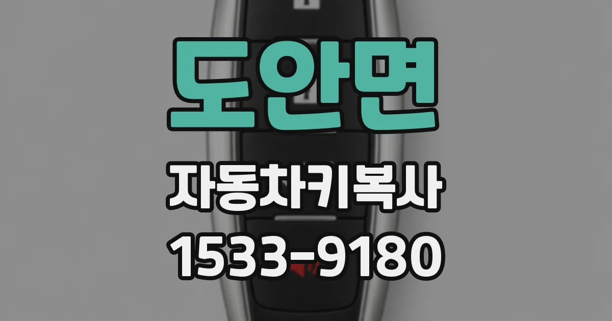 도안면 자동차키복사