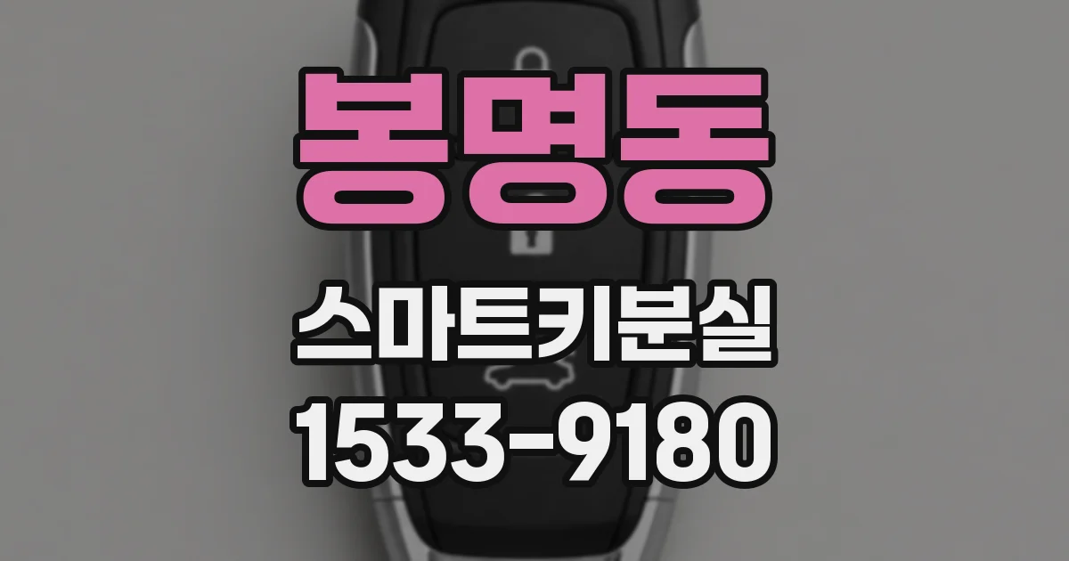 봉명동 스마트키분실
