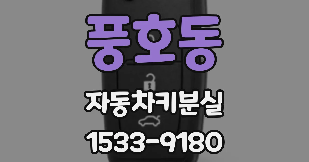 풍호동 자동차키분실