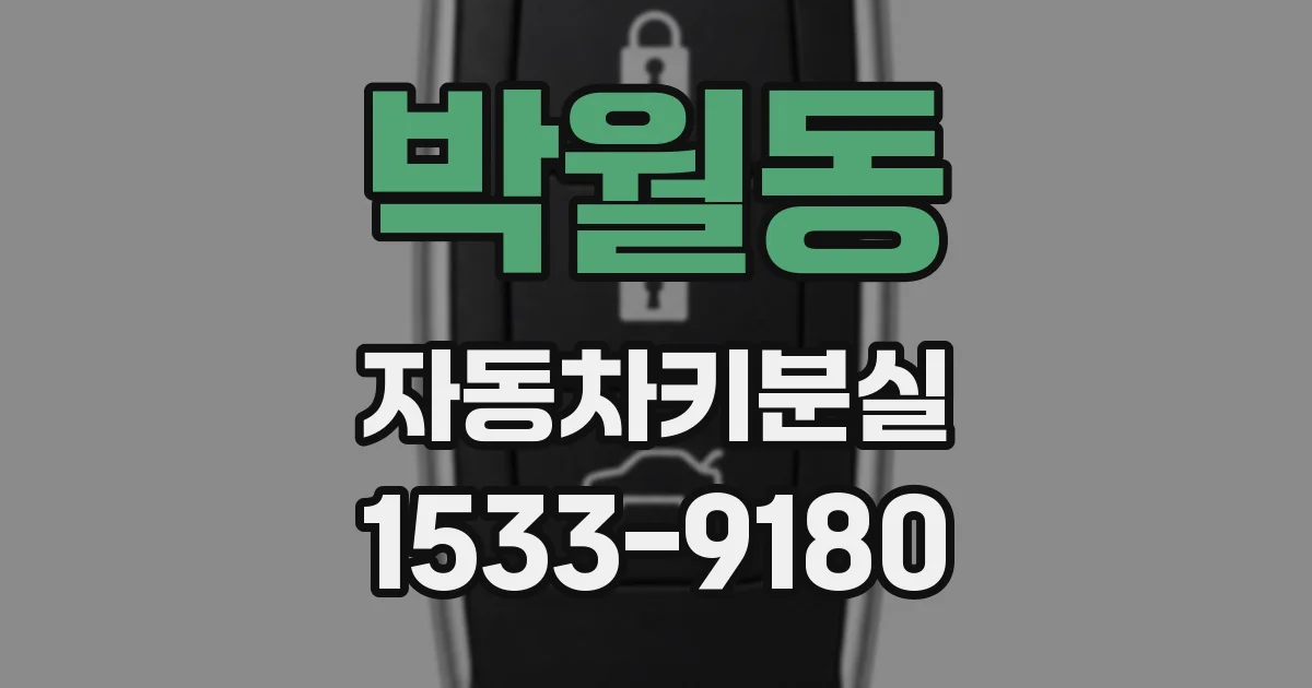 박월동 자동차키분실