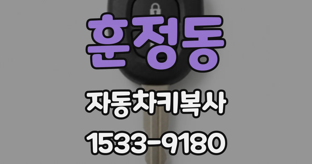 훈정동 자동차키복사