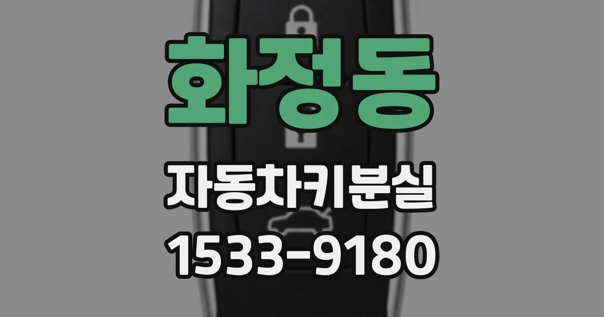 화정동 자동차키분실