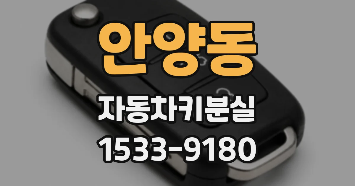 안양동 자동차키분실