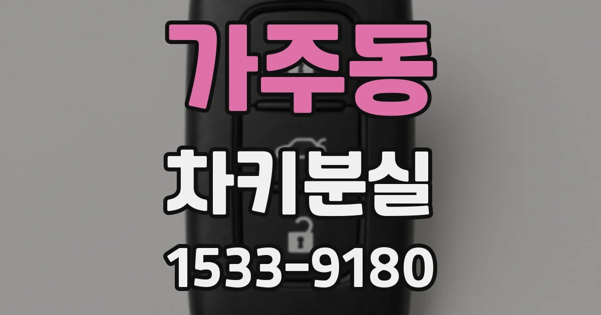 가주동 차키분실