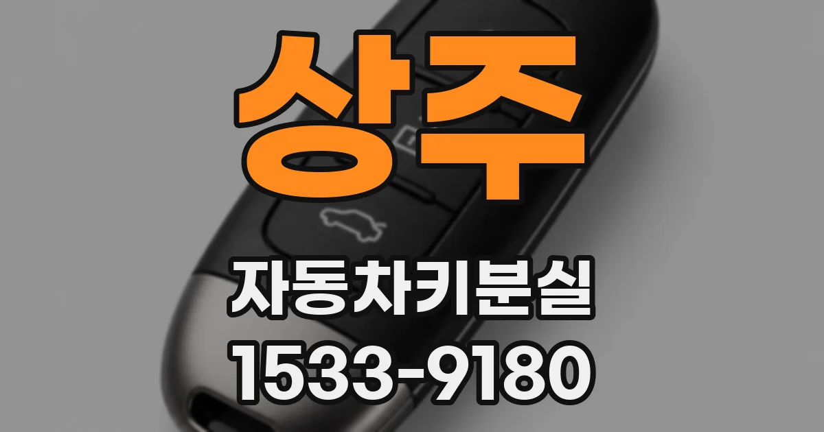 상주 자동차키분실