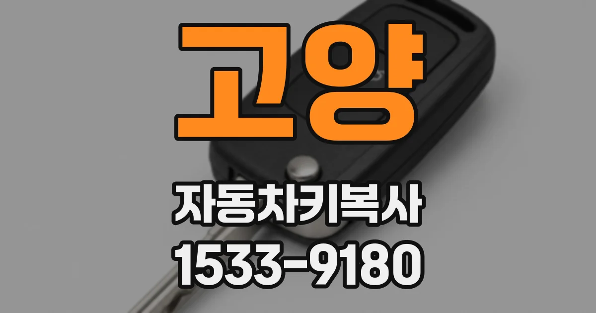 고양 자동차키복사