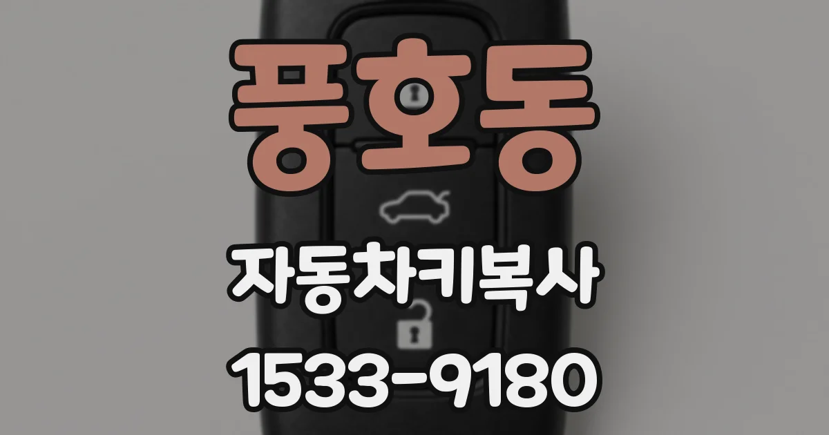 풍호동 자동차키복사