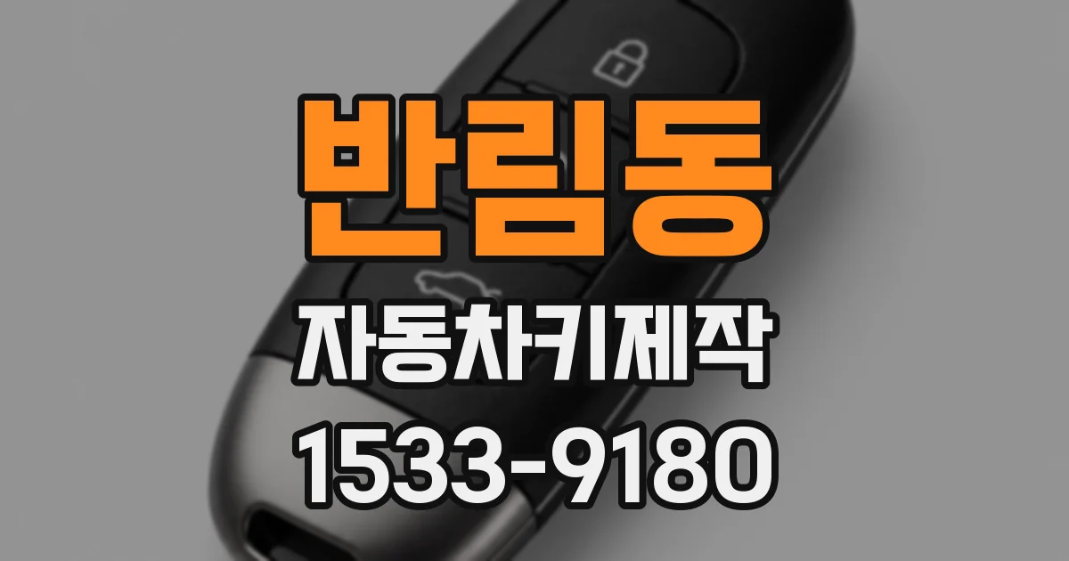 반림동 자동차키제작