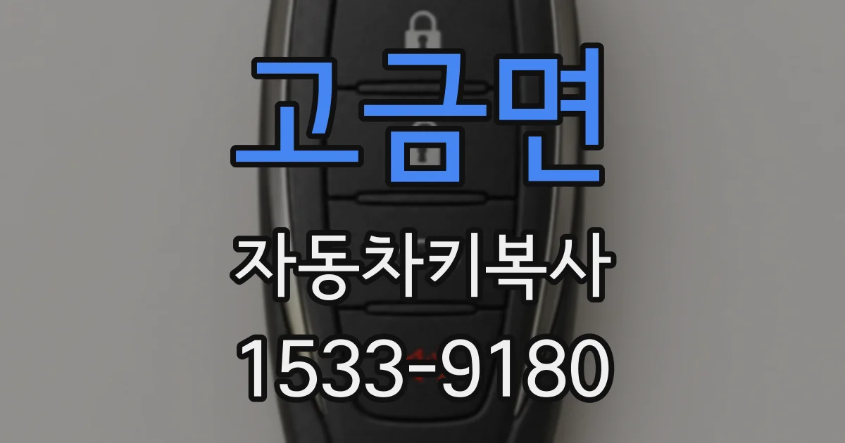 고금면 자동차키복사