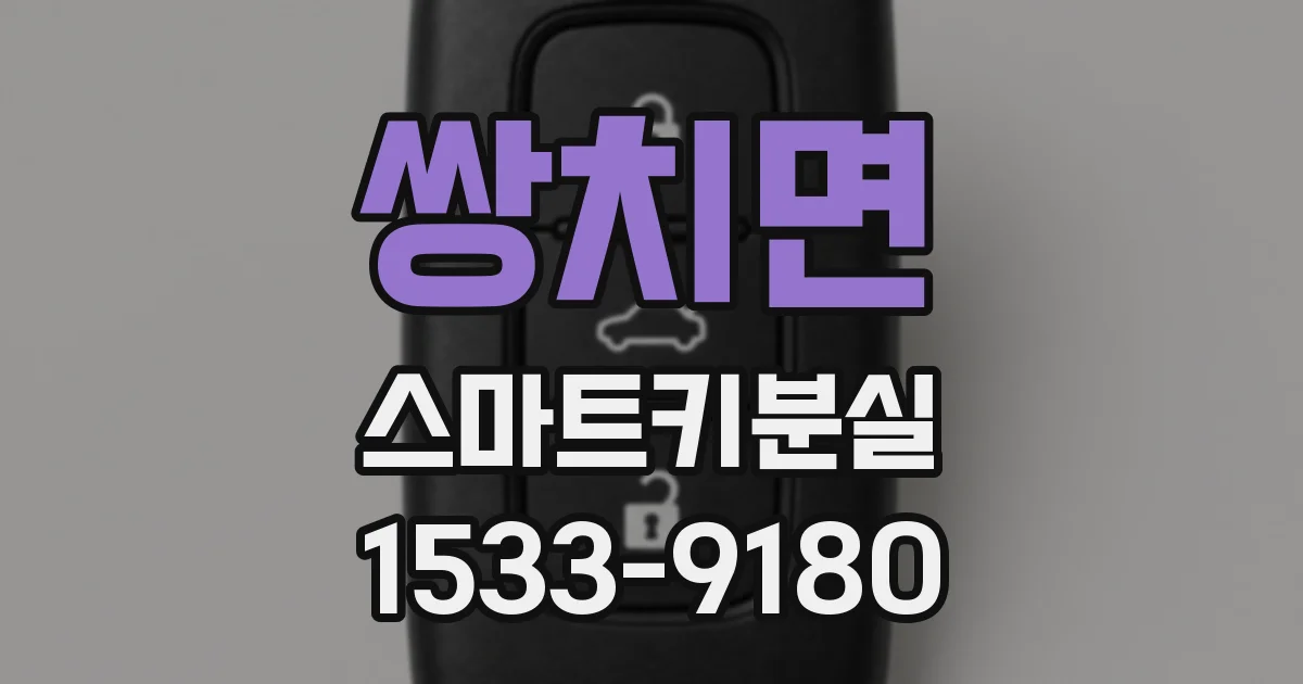 쌍치면 스마트키분실