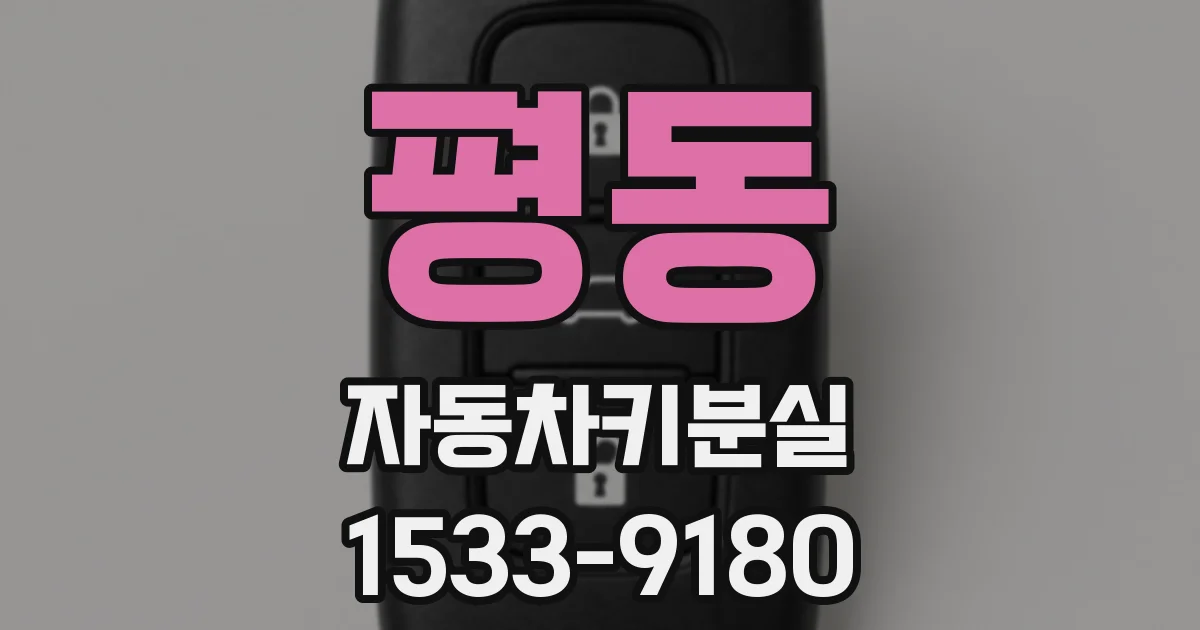 평동 자동차키분실