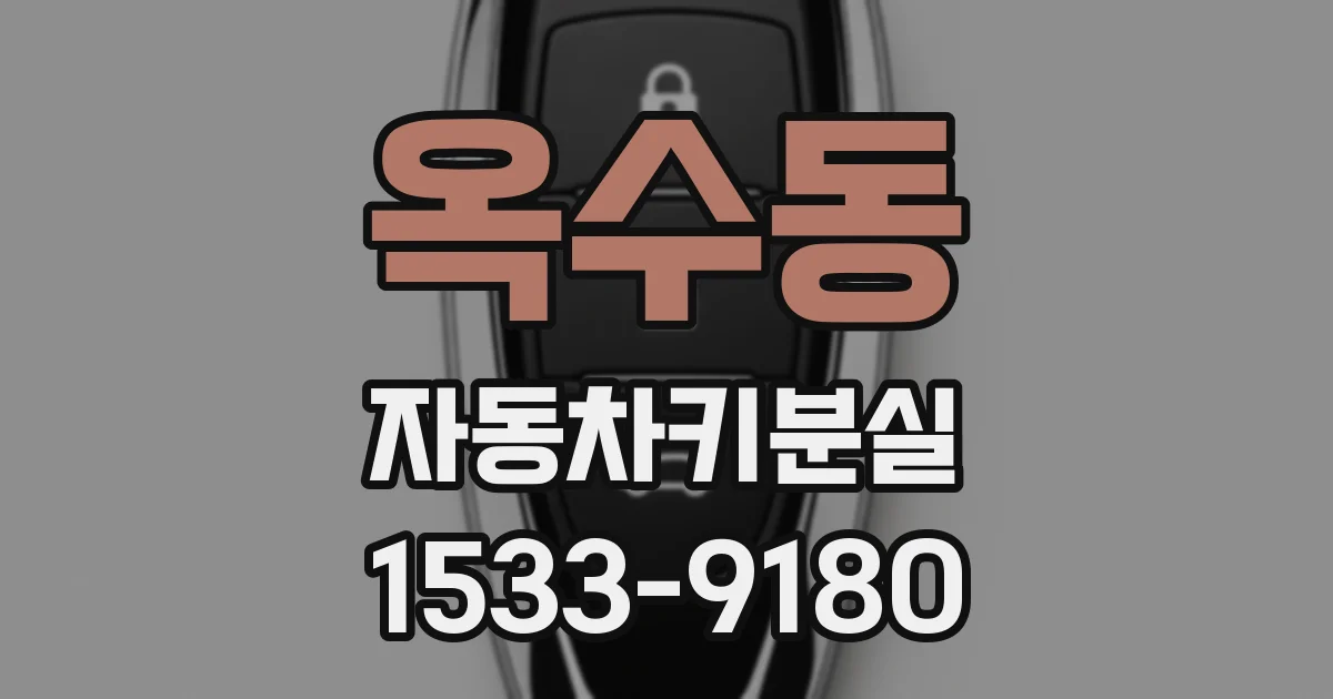 옥수동 자동차키분실