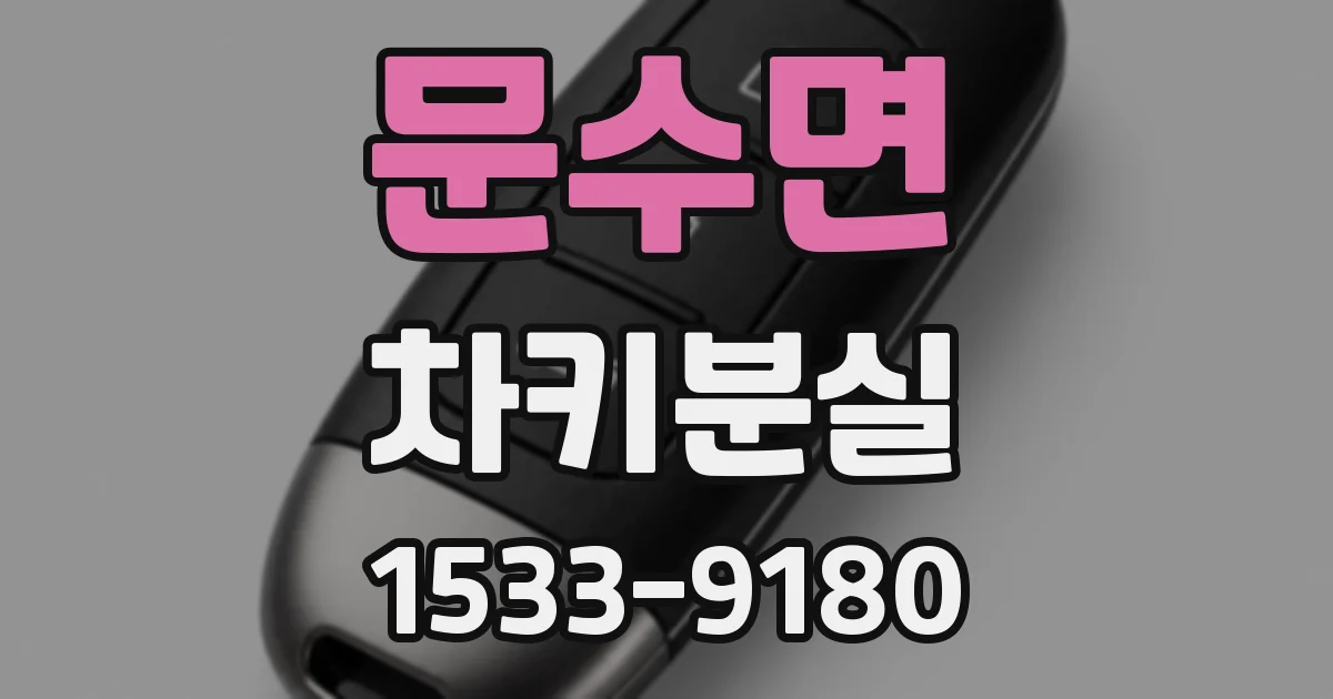 문수면 차키분실