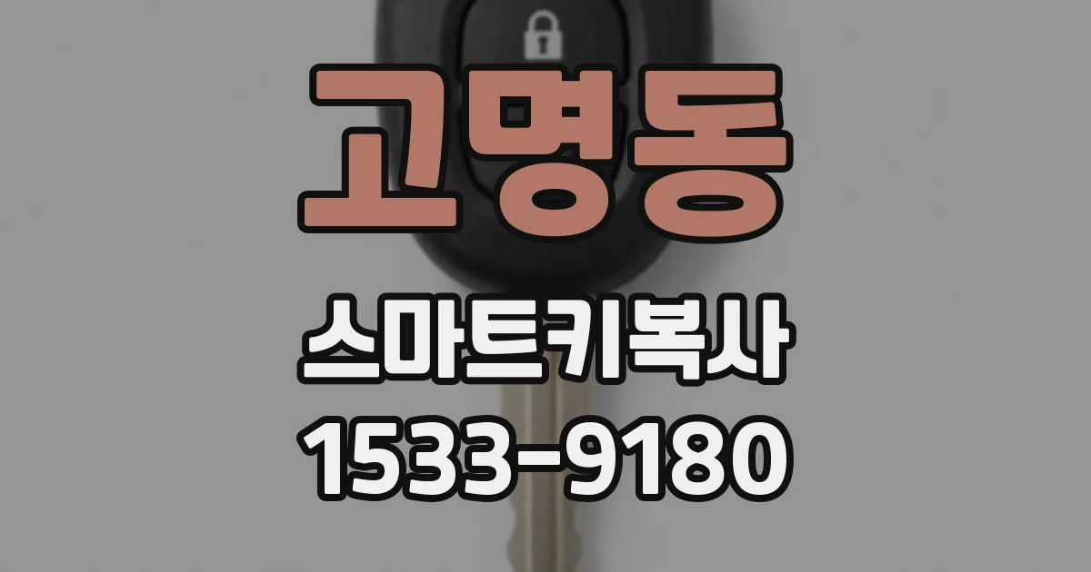 고명동 스마트키복사