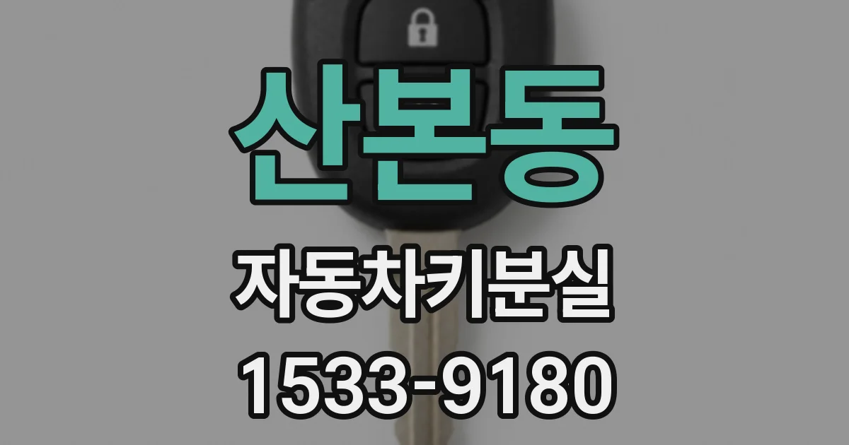산본동 자동차키분실