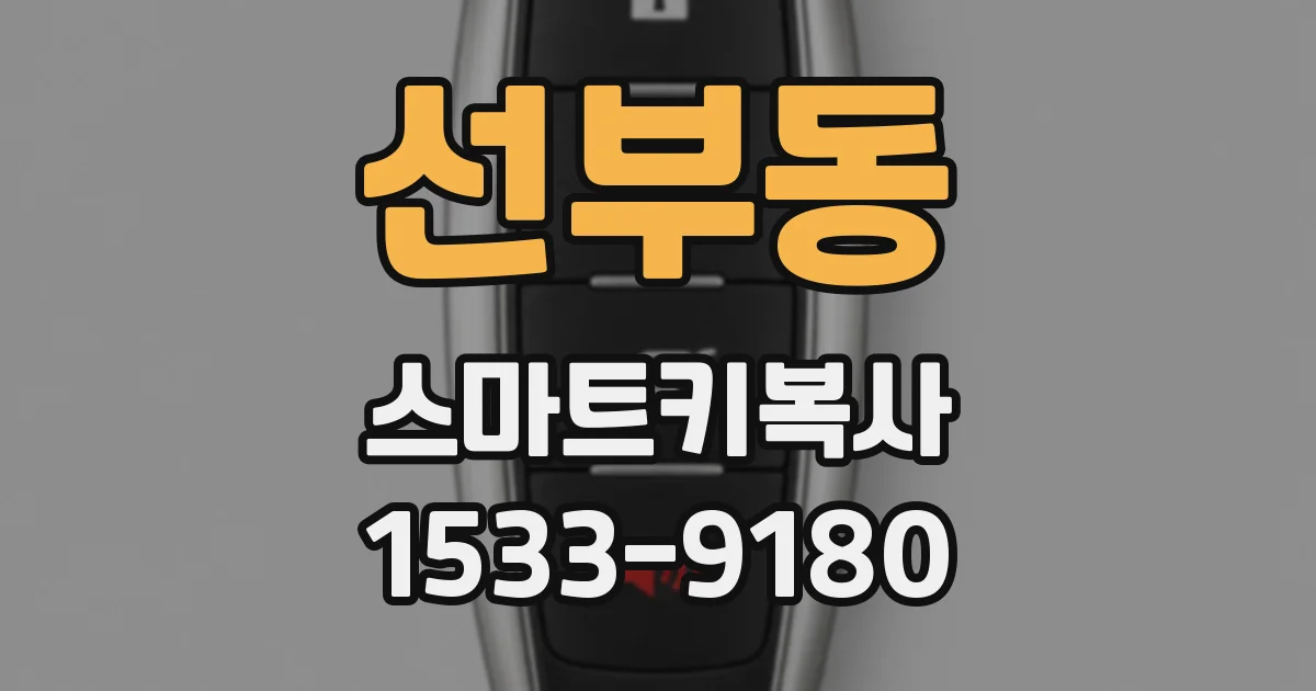 선부동 스마트키복사