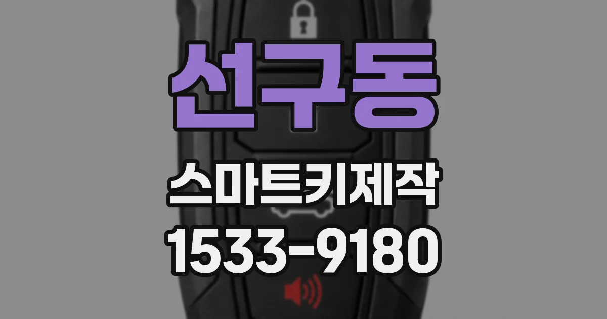 선구동 스마트키제작