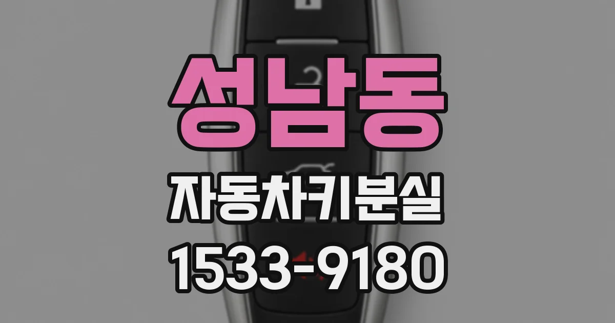 성남동 자동차키분실