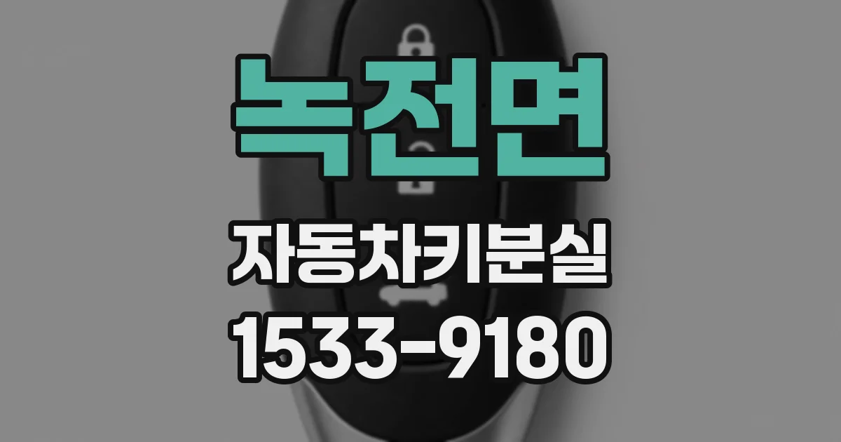 녹전면 자동차키분실