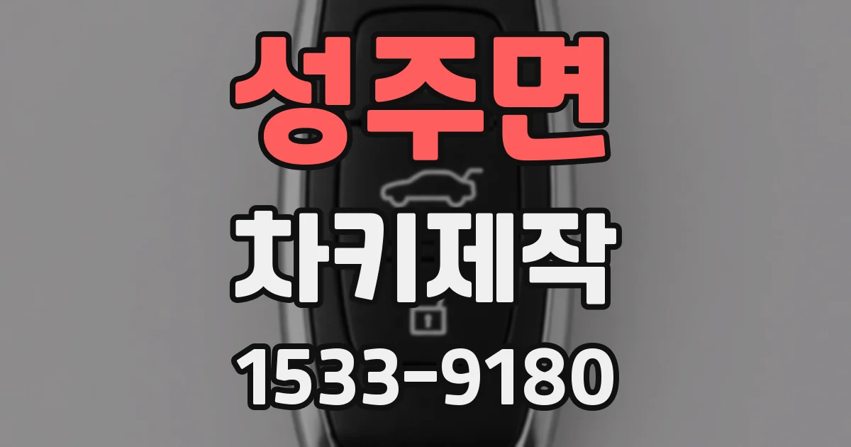성주면 차키제작