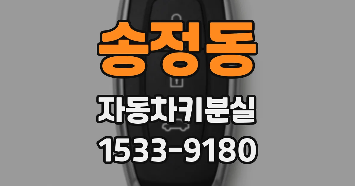 송정동 자동차키분실