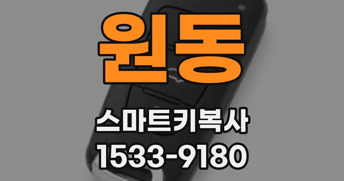 원동 스마트키복사