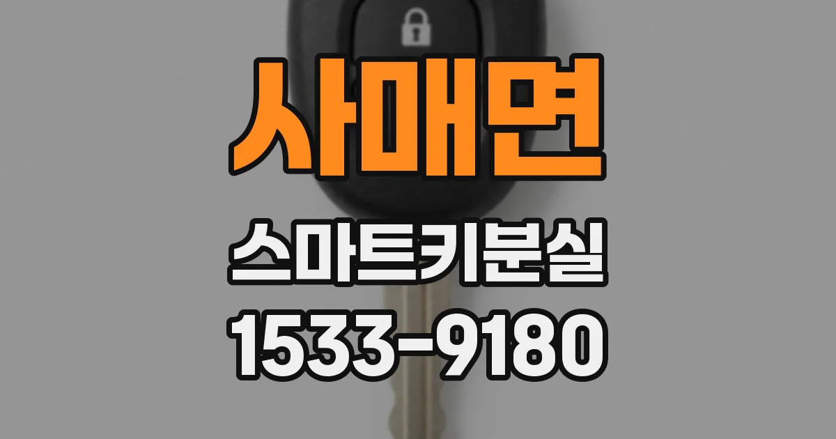 사매면 스마트키분실