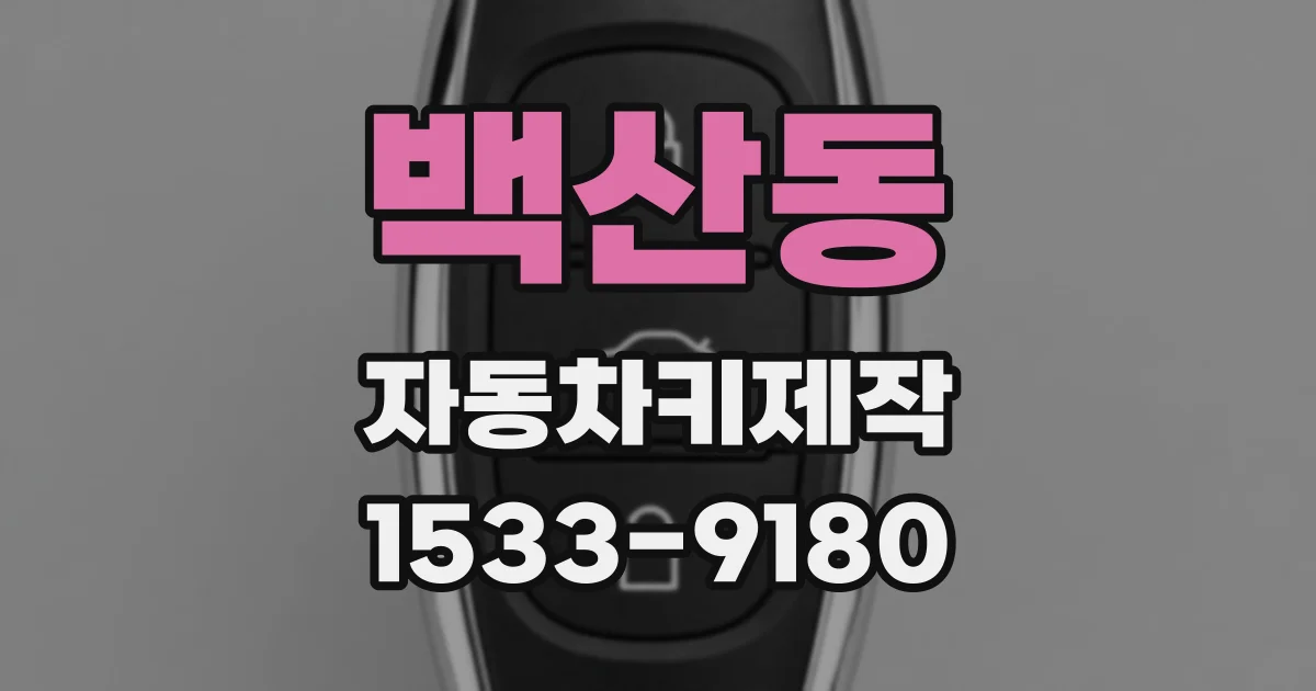백산동 자동차키제작