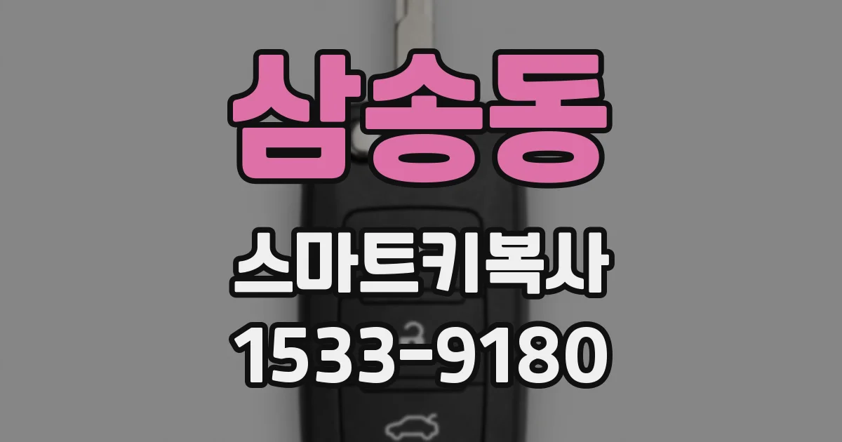 삼송동 스마트키복사