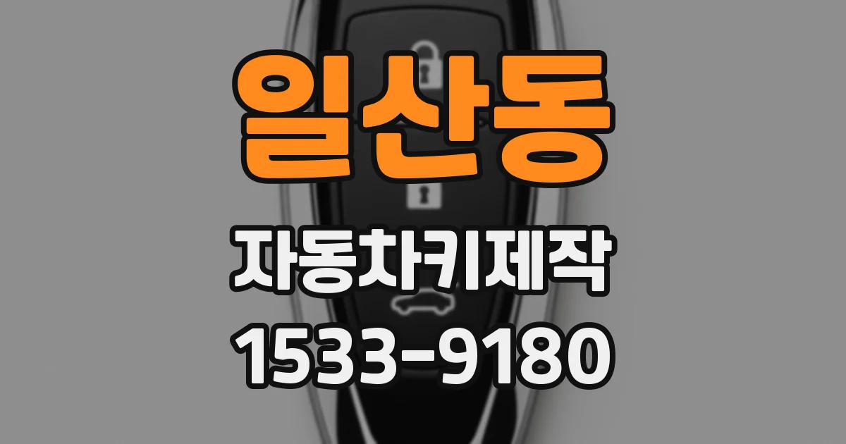 일산동 자동차키제작