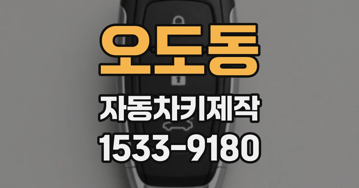 오도동 자동차키제작