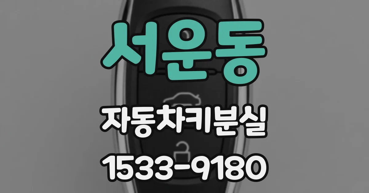 서운동 자동차키분실