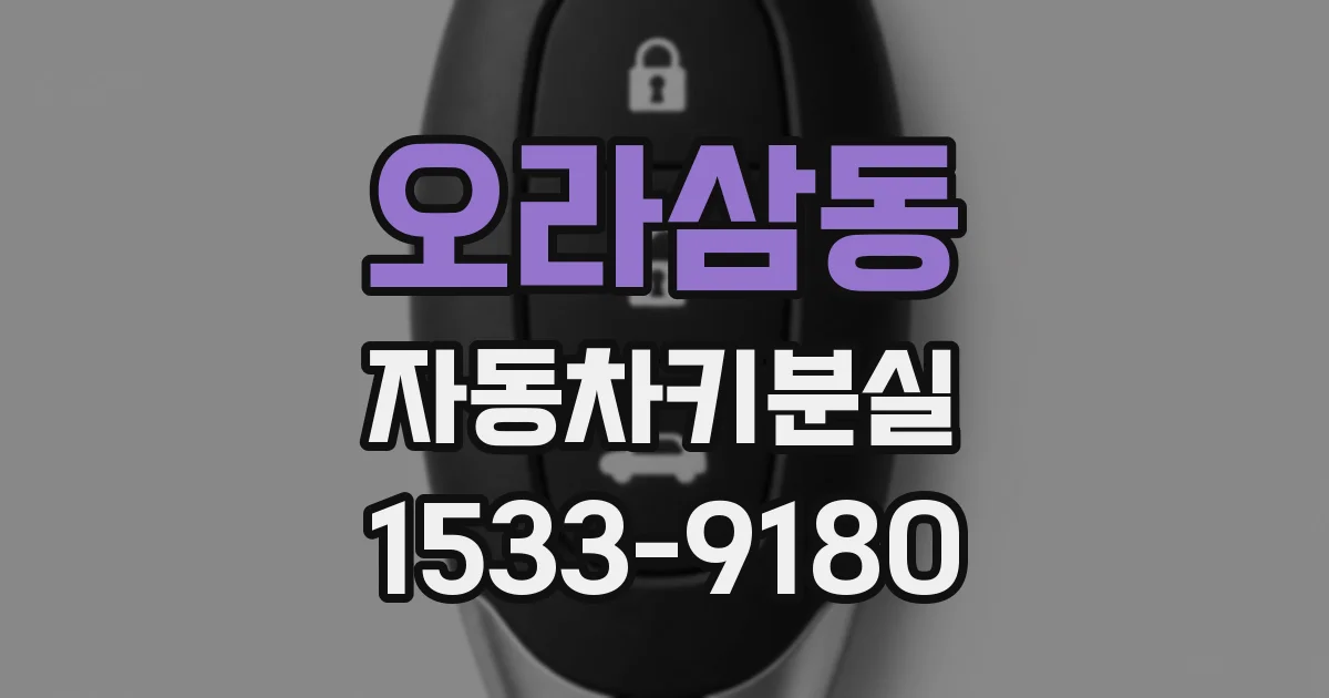 오라삼동 자동차키분실