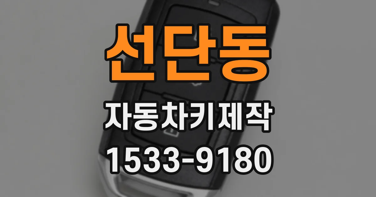 선단동 자동차키제작