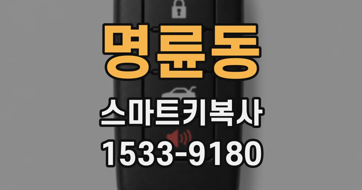 명륜동 스마트키복사