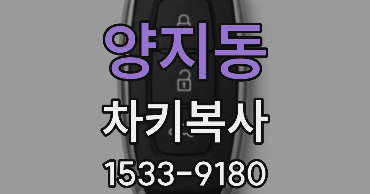 양지동 차키복사