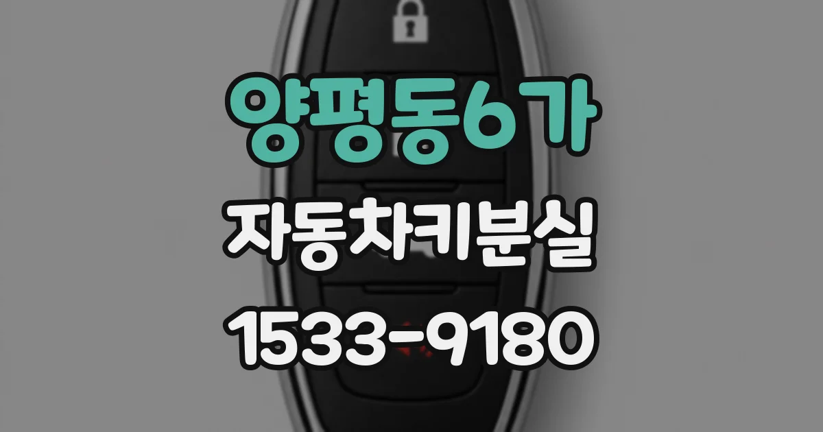 양평동6가 자동차키분실
