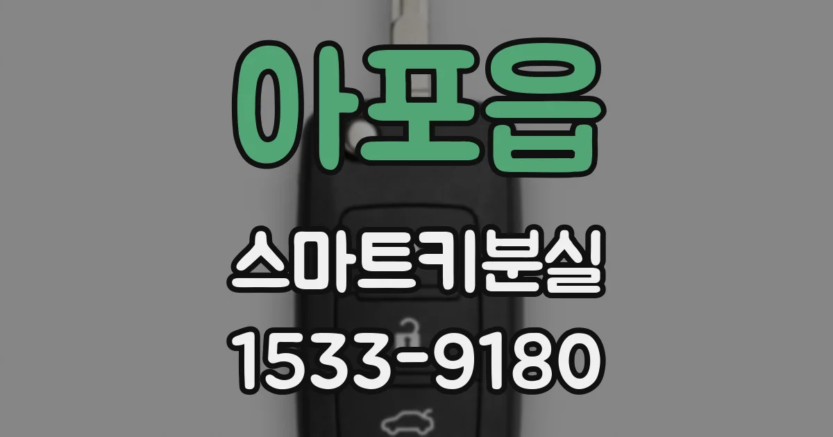 아포읍 스마트키분실