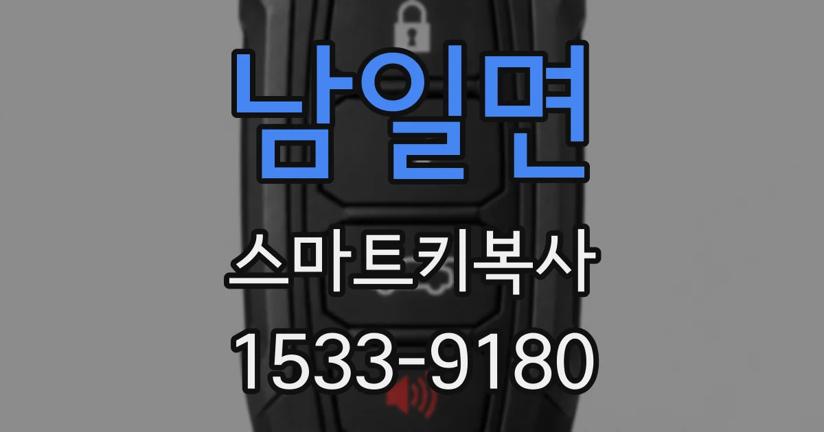 남일면 스마트키복사