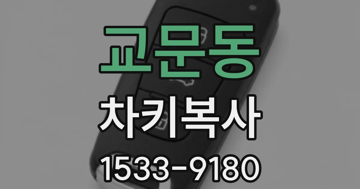 교문동 차키복사