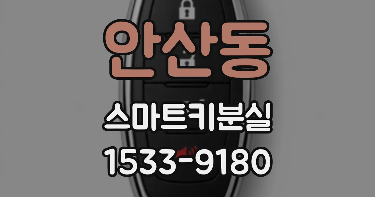 안산동 스마트키분실