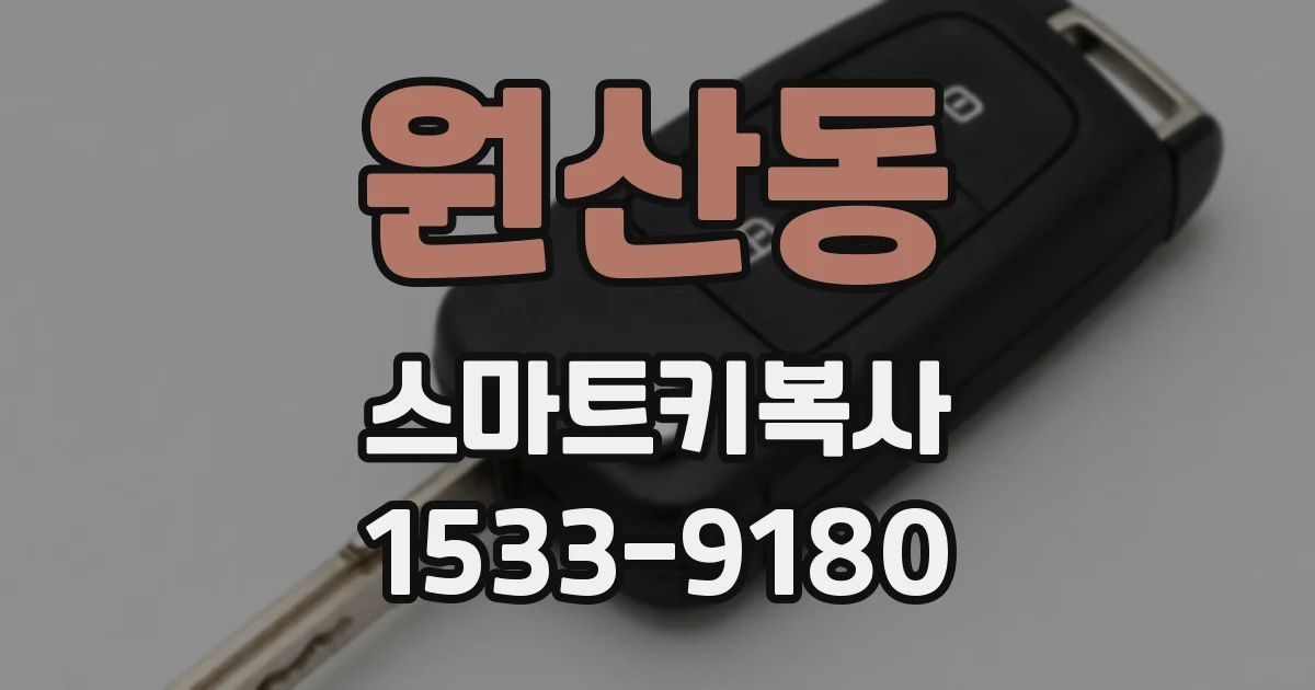 원산동 스마트키복사