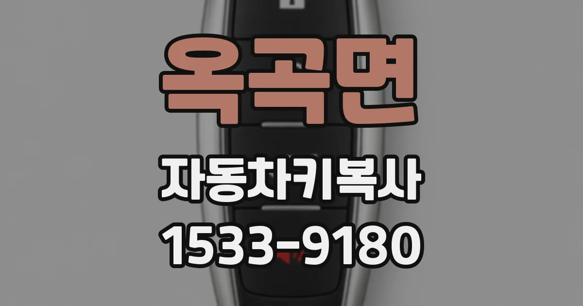 옥곡면 자동차키복사