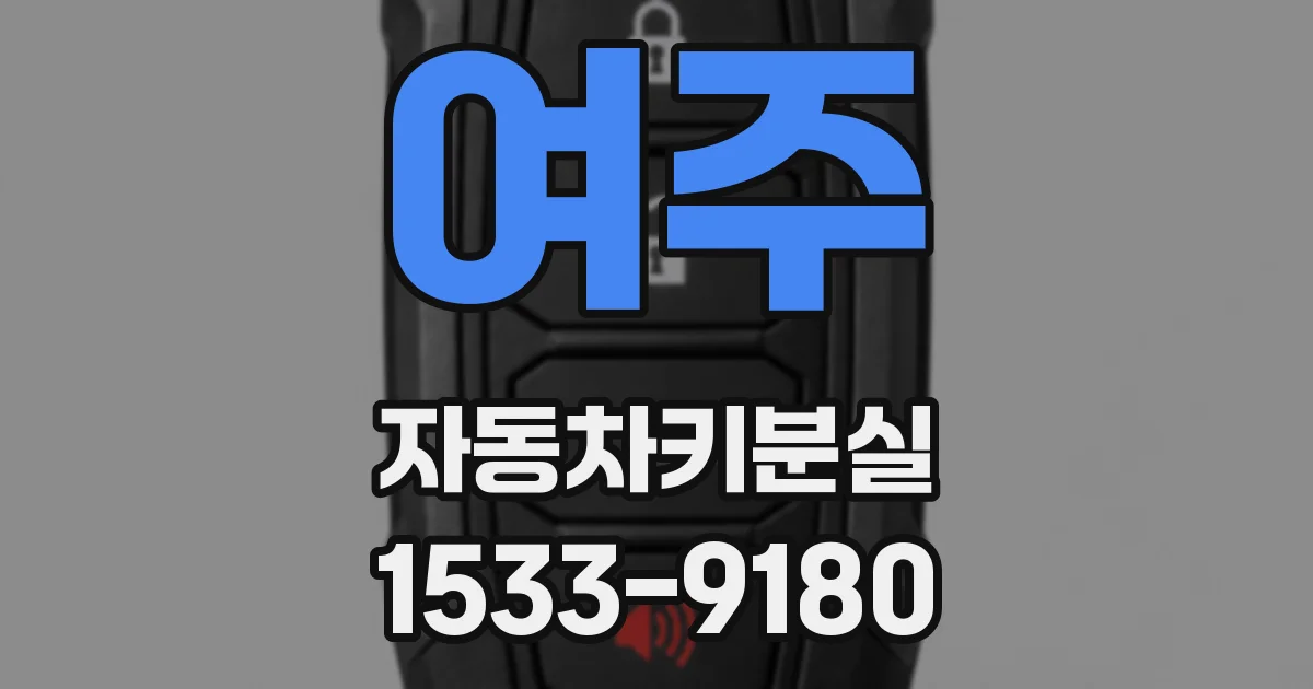 여주 자동차키분실