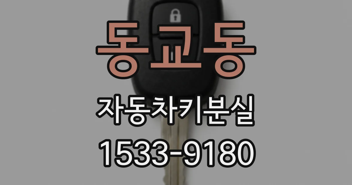 동교동 자동차키분실