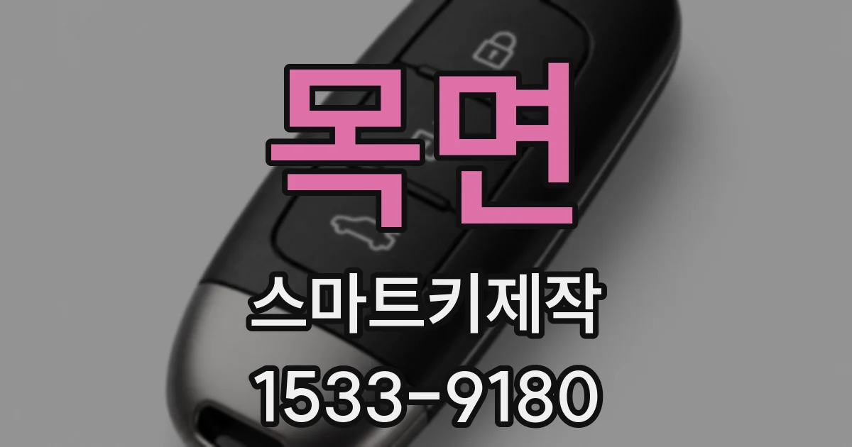 목면 스마트키제작
