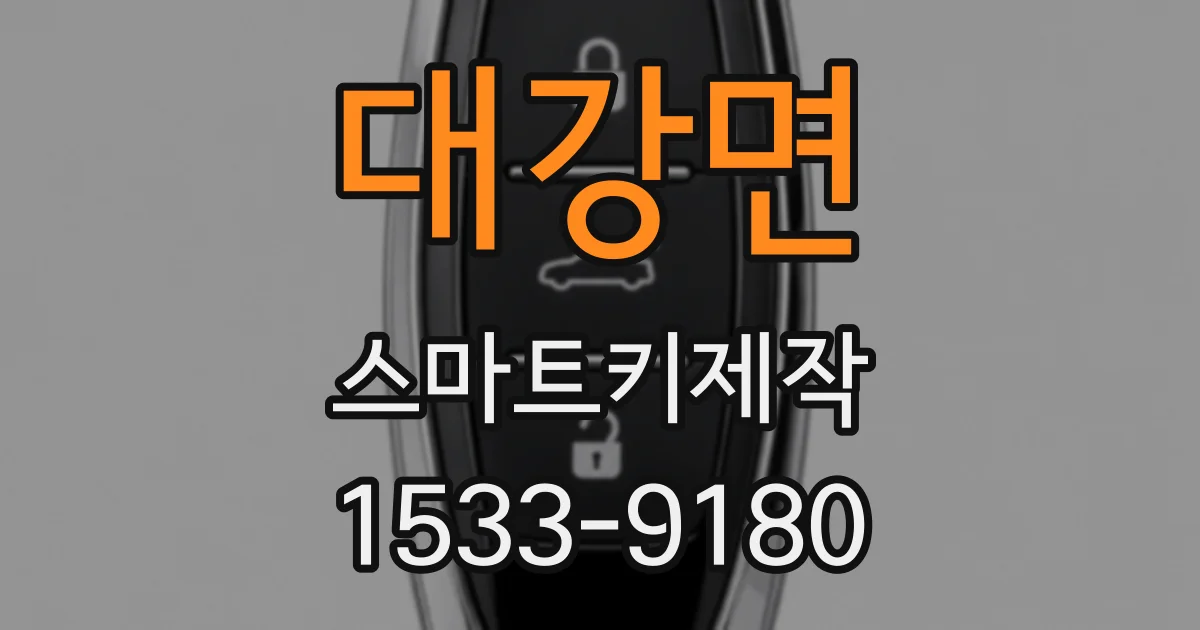 대강면 스마트키제작