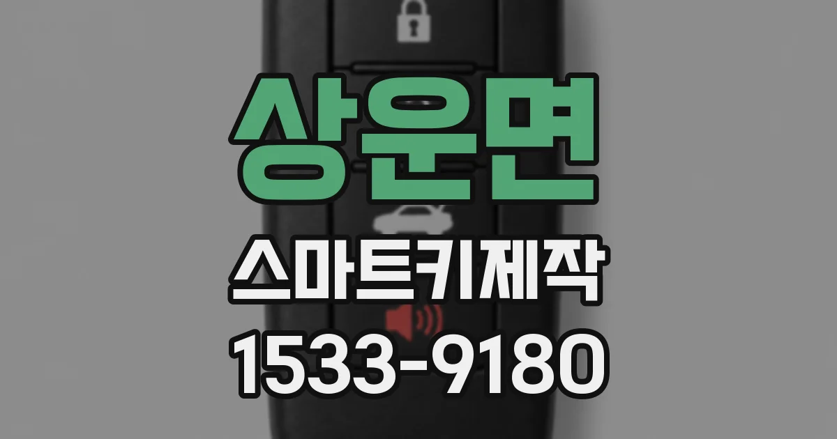 상운면 스마트키제작