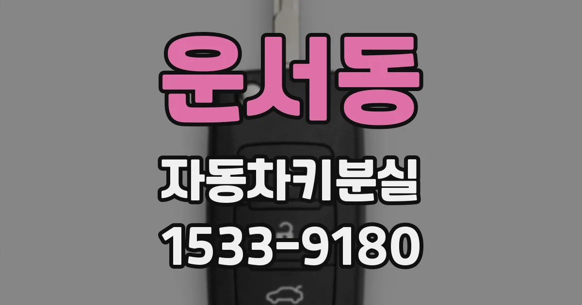 운서동 자동차키분실