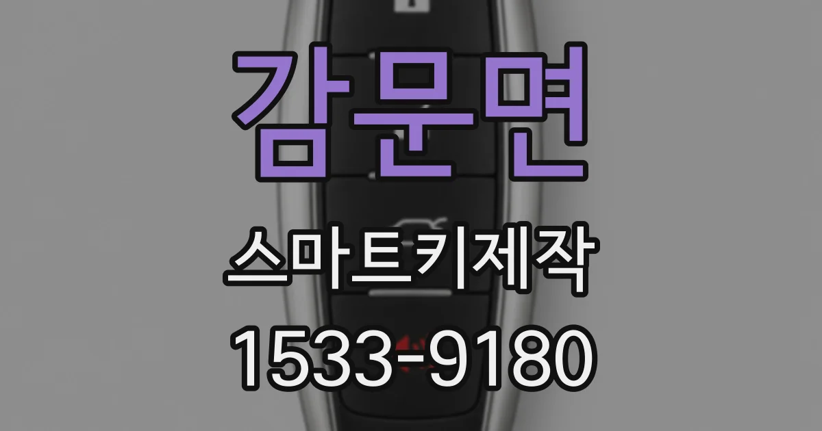 감문면 스마트키제작